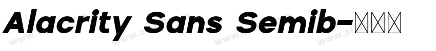 Alacrity Sans Semib字体转换